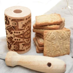 Mini rouleau pâtissier à empreintes Noël Déco