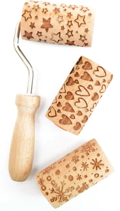 Mini rouleau pâtissier à empreintes Flocon