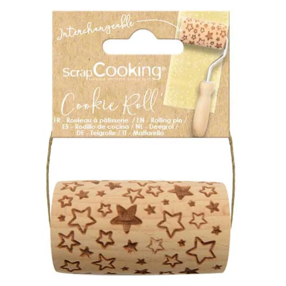 Mini rouleau pâtissier à empreintes Étoile