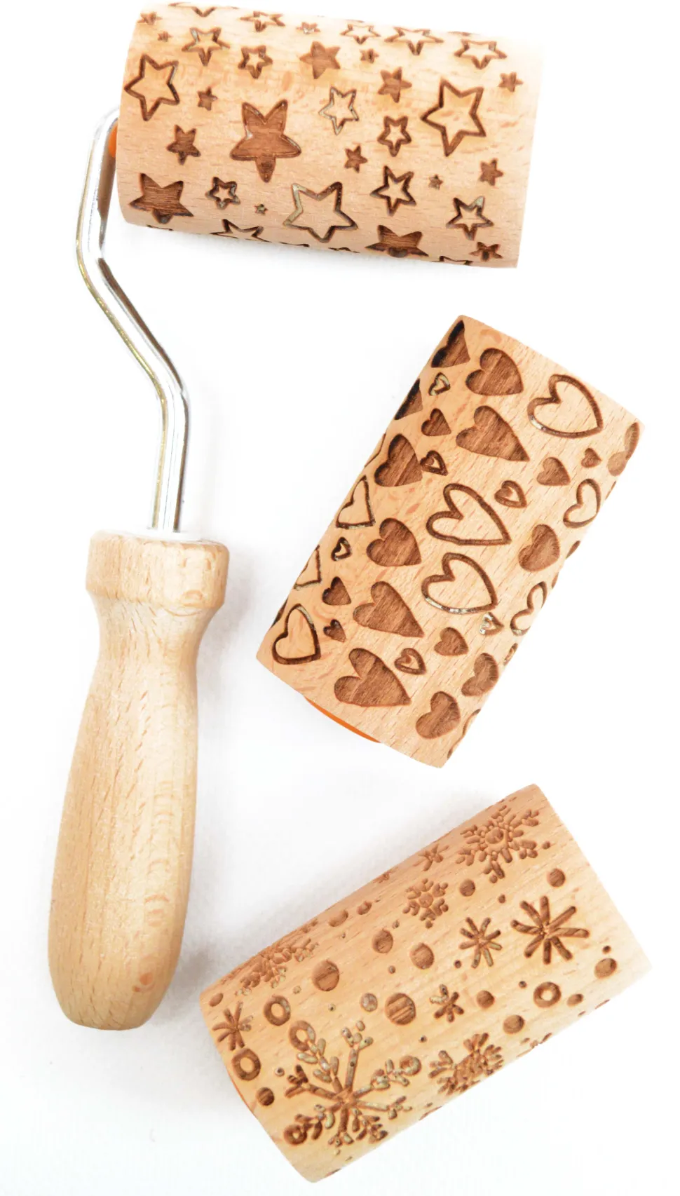 Mini rouleau pâtissier à empreintes Étoile