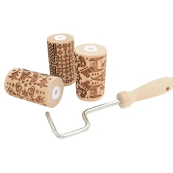 3 mini rouleaux pâtissiers à empreintes interchangeables Noël