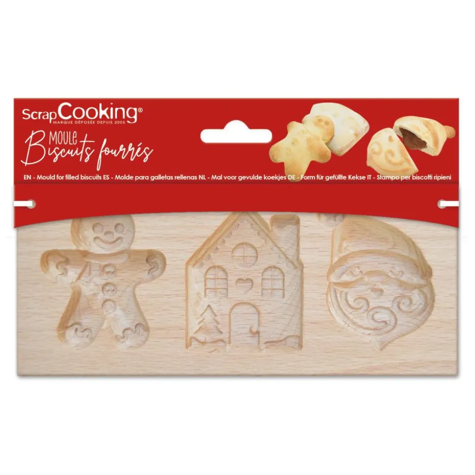 Moule bois biscuits fourrés Noël