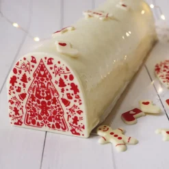 Moule embout de bûche motif Noël