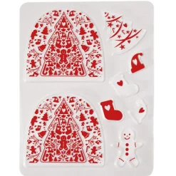 Moule embout de bûche motif Noël
