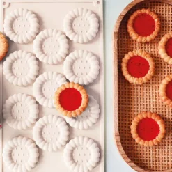 Moule en silicone pour biscuits tartelettes - 11 empreintes
