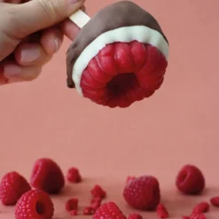 Moule silicone trompe-l'œil framboise individuel - Ø7 cm