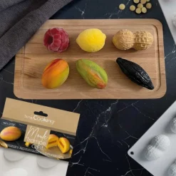 Moule silicone trompe-l’œil framboise - 6 empreintes