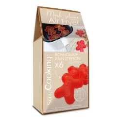 Moules silicone airfryer bonhomme pain d'épices x6