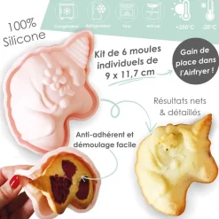 Moules silicone airfryer licorne x6
