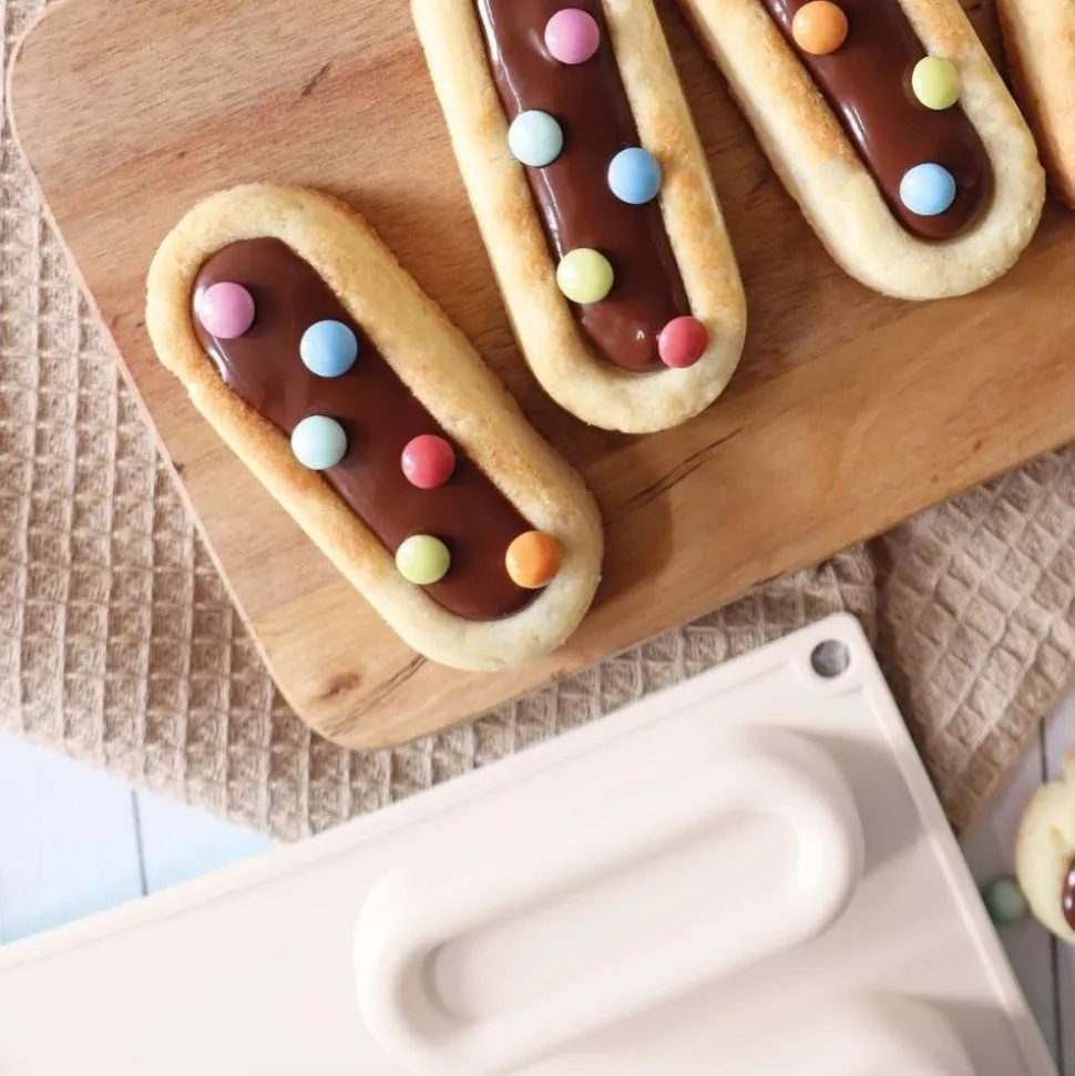 Pack biscuits finger caramel
