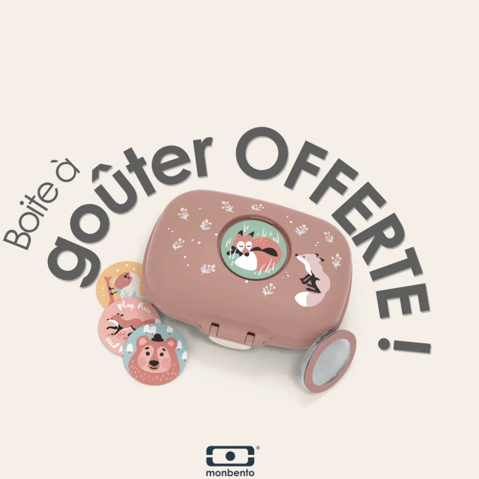 Pack goûter x monbento® - Boîte goûter rose