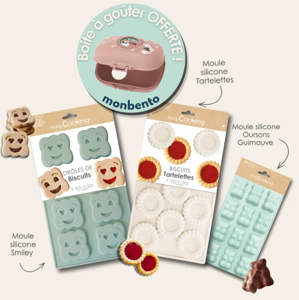 Pack goûter x monbento® - Boîte goûter rose