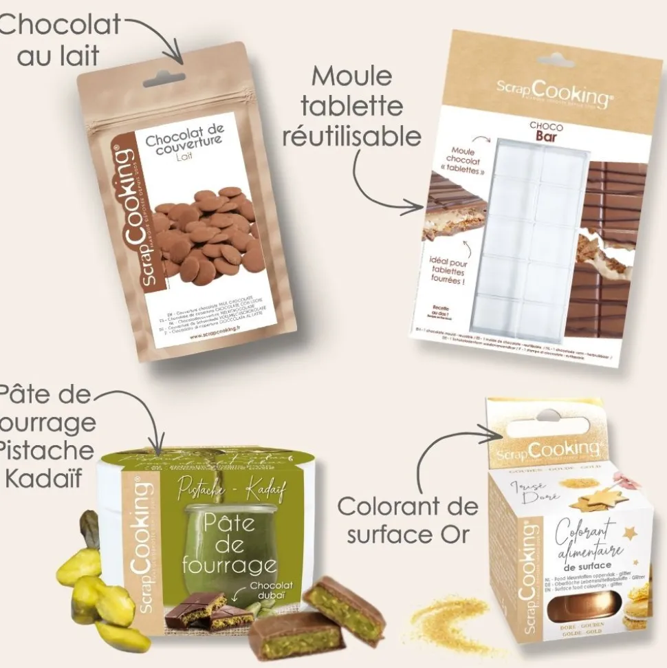 Pack tablette chocolat Dubaï