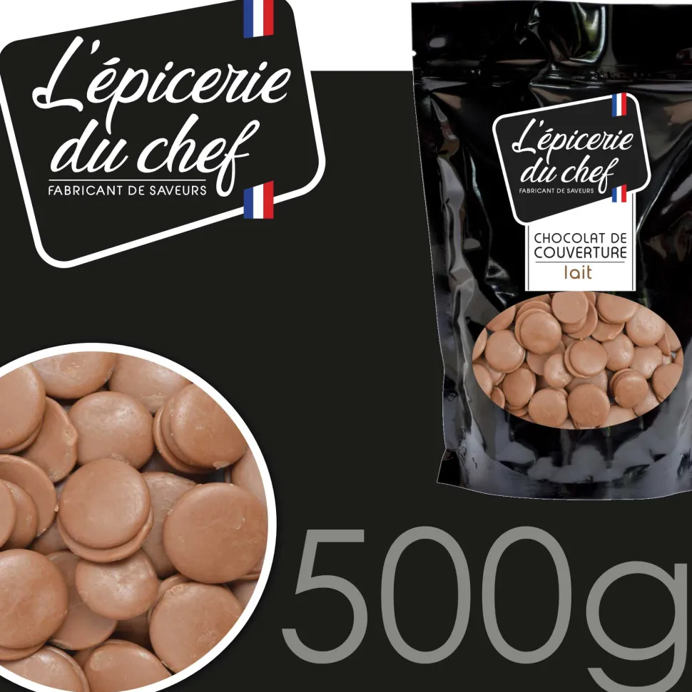 Palets de chocolat lait 500g