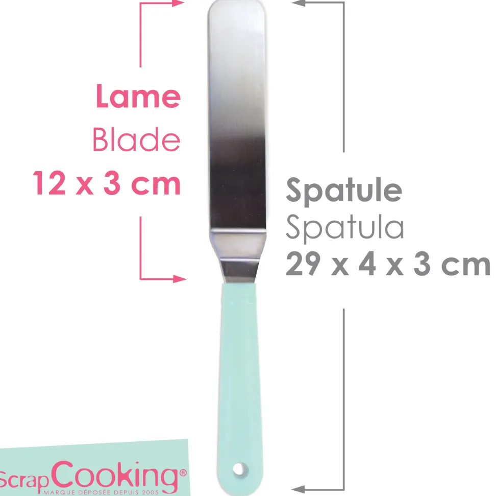 Petite spatule coudée en inox