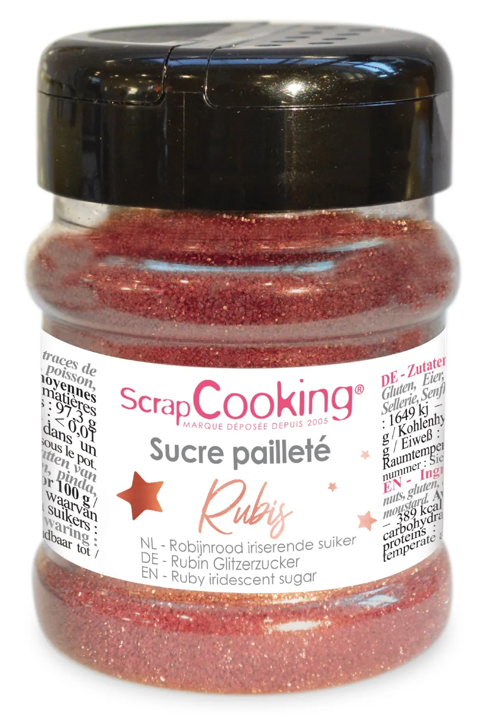 Pot de sucre pailleté RUBIS