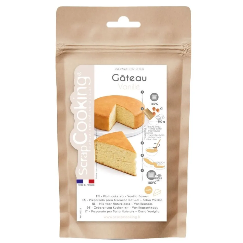 Préparation en poudre pour gâteau vanille moelleux