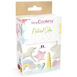 3 préparations colorantes d'origine naturelle Licorne (Dragée, Mint, Lemon)