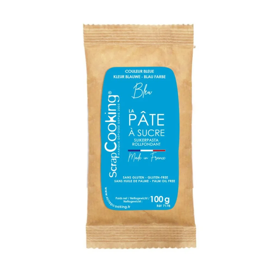 Pâte à sucre bleu 100g