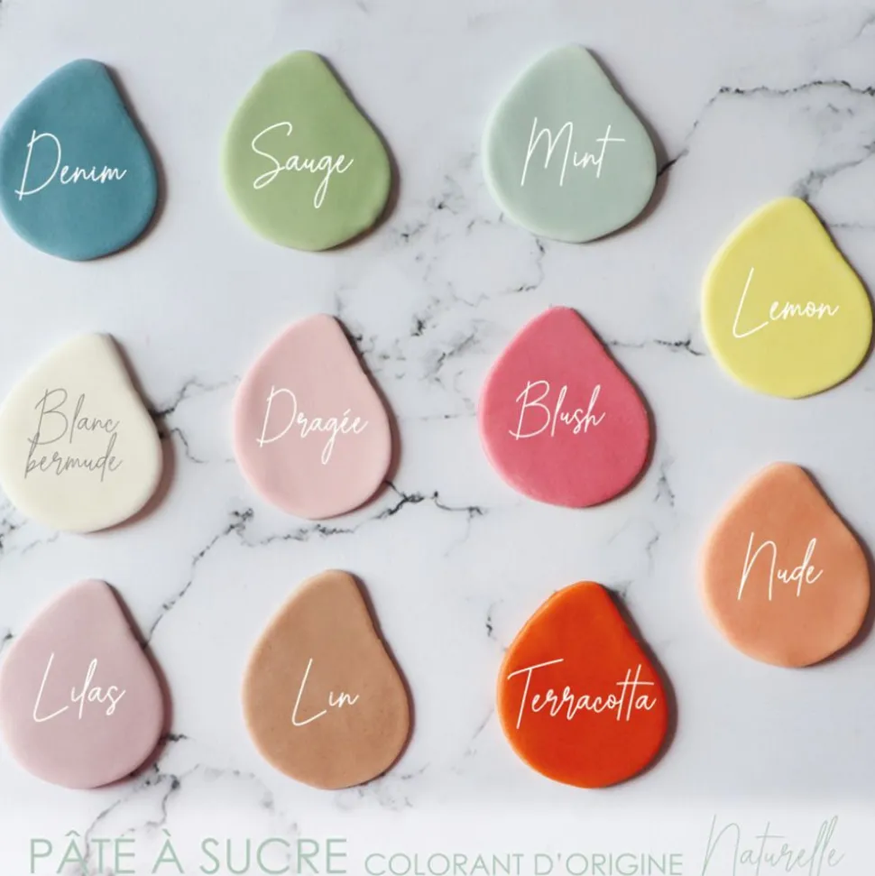 Pâte à sucre colorant d'origine naturelle Denim 250g
