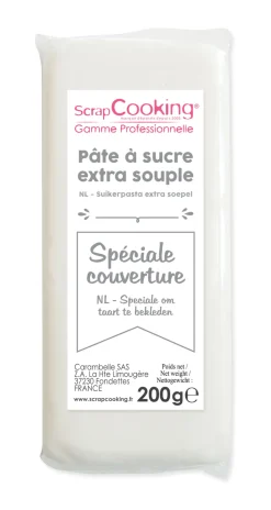 Pâte à sucre de couverture blanche 200 g