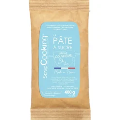 Pâte à sucre de couverture bleu clair 400g