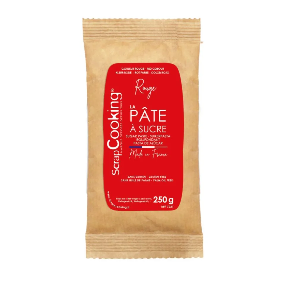 Pâte à sucre rouge 250g