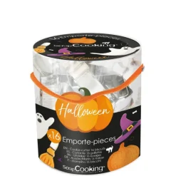 Seau 16 emporte-pièces acier Halloween