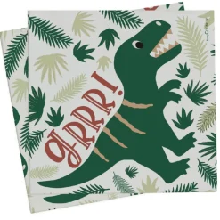 20 serviettes dino