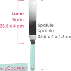 Spatule coudée en inox
