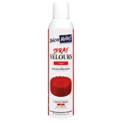 Spray velours alimentaire en bombe rouge pour pâtisserie - 300 ml