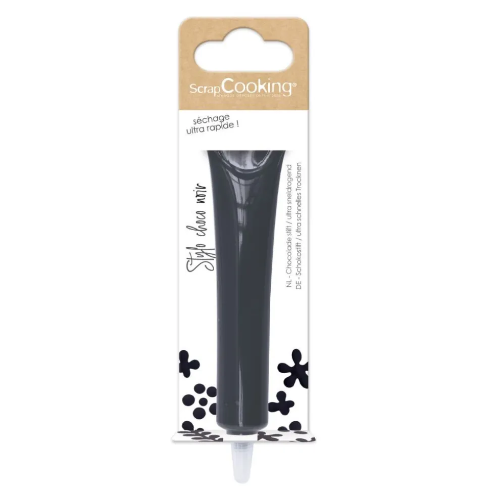 Stylo alimentaire goût choco - noir