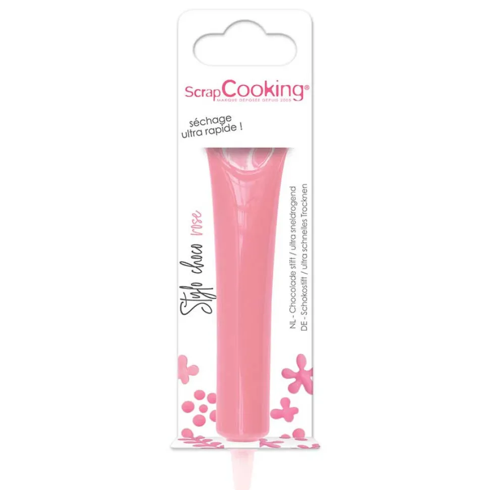 Stylo alimentaire goût choco - rose