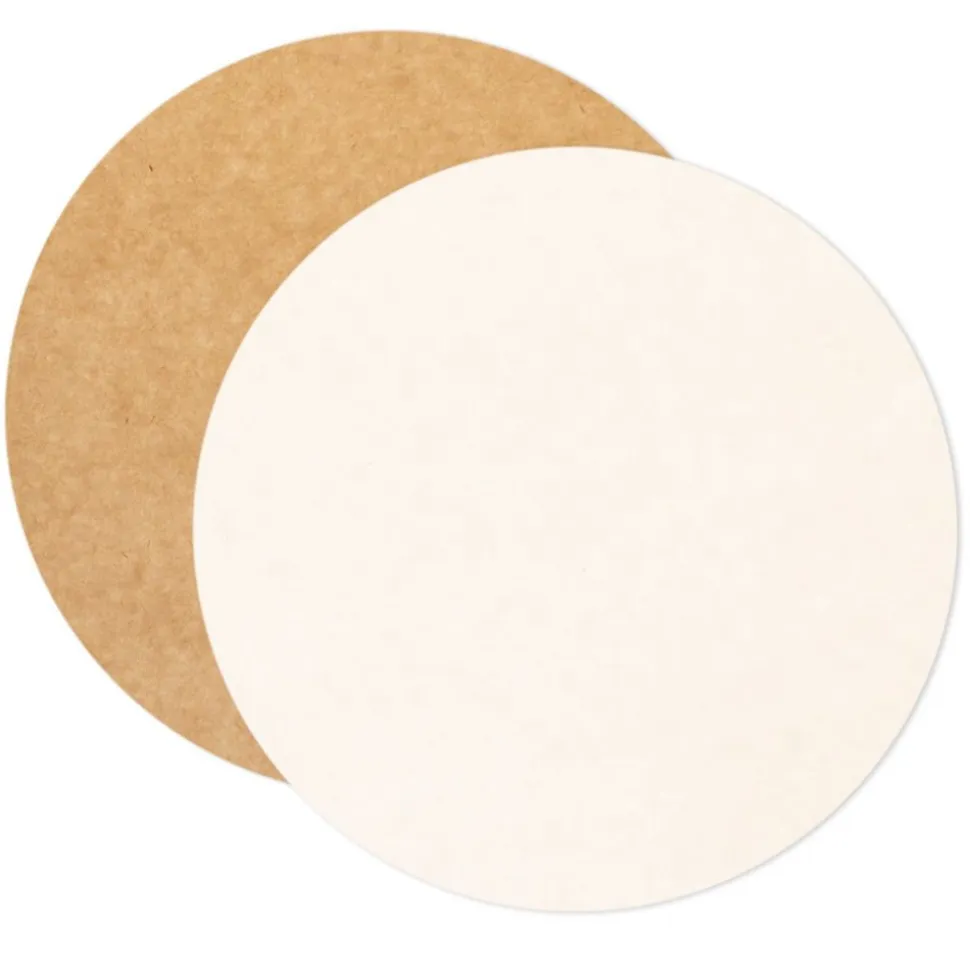 5 Supports ronds 24 cm kraft