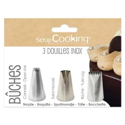 Trio de douilles pour décor de bûche
